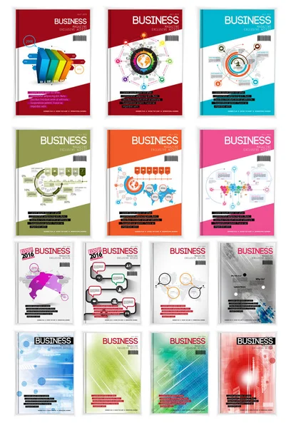 Corporate Booklet Presentation Templates Easy Use Flyer Vector — Stock Vector