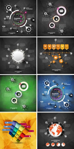 Elementos Infográficos Negócios Design Vetorial Visualização Dados — Vetor de Stock