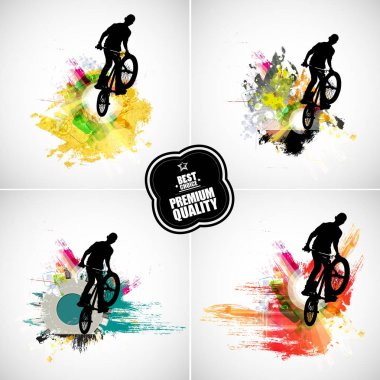 Genç erkek Bisiklet jumper. Sağlıklı yaşam tarzı.