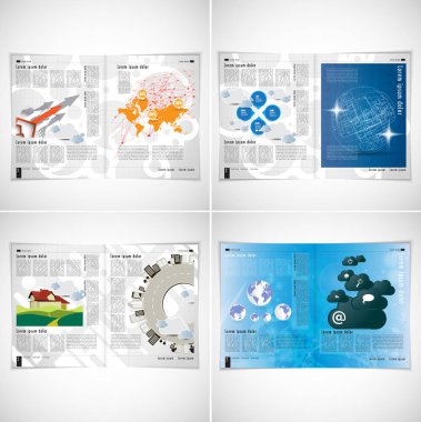 Baskı dergi, broşür düzeni düzenlenebilir için kolay