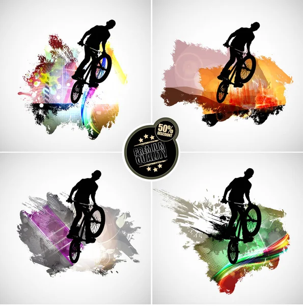 Genç erkek Bisiklet jumper. Sağlıklı yaşam tarzı.