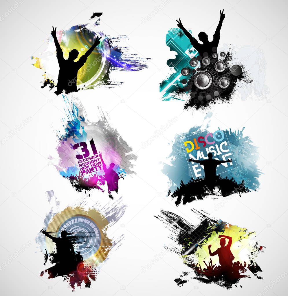 Concert Background Design - easy to edit vector illustration