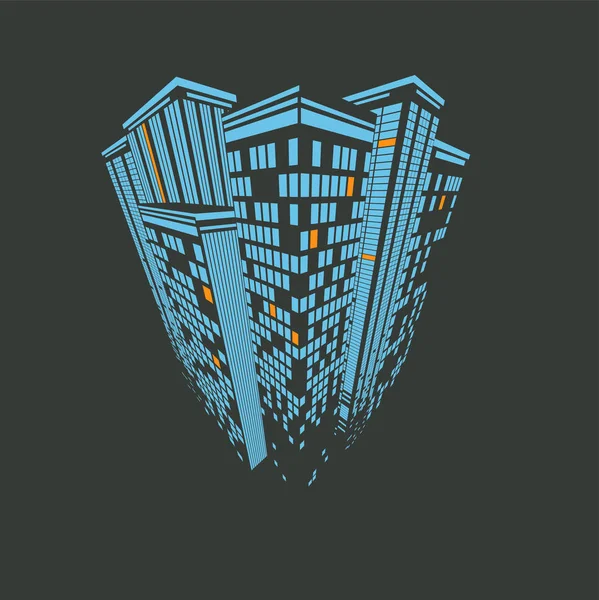 Creatice Ciudad Vector Fondo — Vector de stock