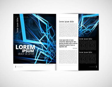 Kurumsal kitapçık veya sunu şablonları. El ilanı, kullanmak için kolay vektör.