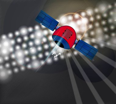 Galaxy uzay gemisi roket, vektör