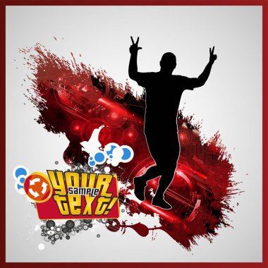 Genç fitness koşucusu - vektör illüstrasyonu