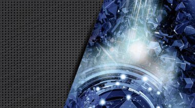 3D Render afiş arka plan - illüstrasyon hazır dijital teknoloji kavramı 