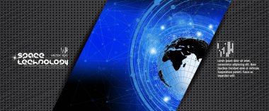 Teknoloji dijital Merhaba tech için afiş arka plan hazır kavramı