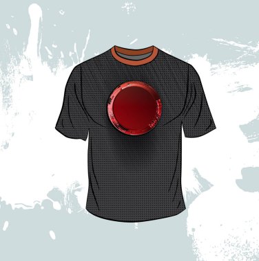 T-shirt şablon, vektör çizim