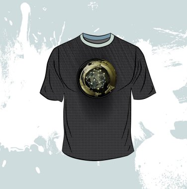 T-shirt şablon, vektör çizim