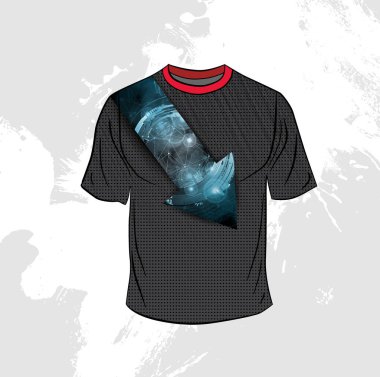 T-shirt şablon, vektör çizim
