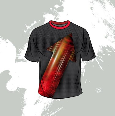 T-shirt şablon, vektör çizim