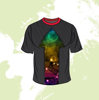 T-shirt şablon, vektör çizim