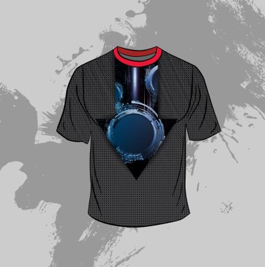 T-shirt şablon, vektör çizim