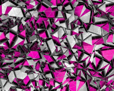 Soyut bağlantı yapısının 3D Rendering-Illustration 