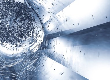 3D render fütüristik arka plan - illüstrasyon 