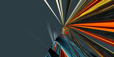 Hi Tech konsepti 3D Rendering-Illüstrasyon 