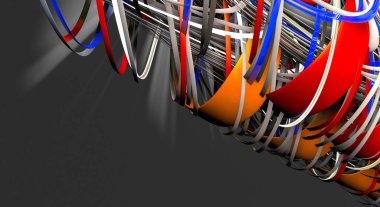 Soyut bağlantı yapısının 3D Rendering-Illustration 