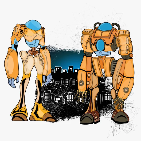 Futuristischer Roboter Vektorillustration — Stockvektor