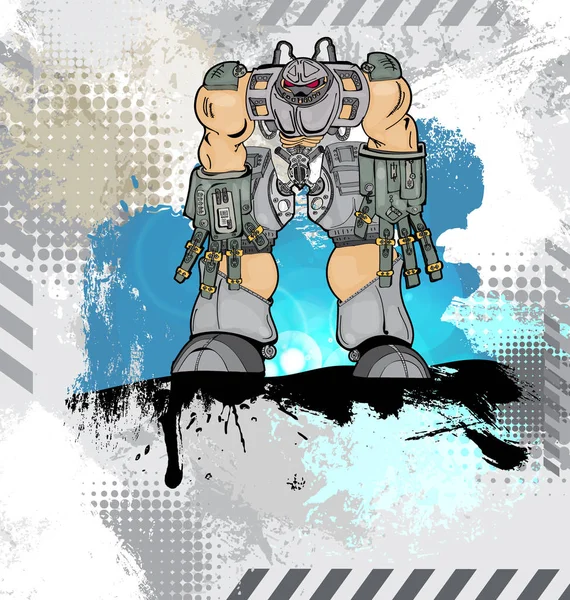 Futuristische Robot Vector Illustratie — Stockvector