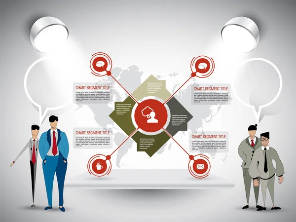 Elementi Vettoriali Infografici Illustrazione Aziendale — Vettoriale Stock