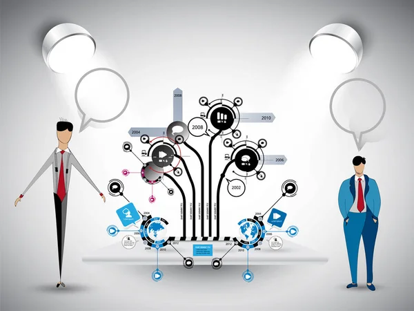 Infografiska Vektorelement För Affärsillustration — Stock vektor