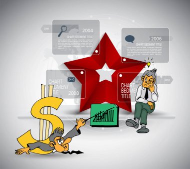 İş illüstrasyonu için bilgi vektörü ögeleri