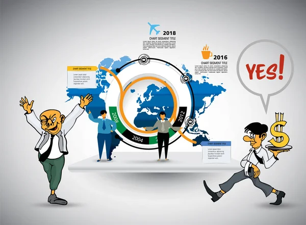 Modello Astratto Infografica Illustrazione Vettoriale — Vettoriale Stock