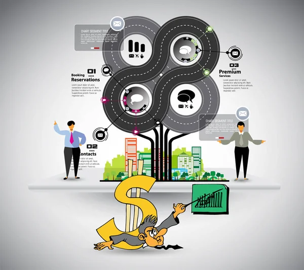 Elementos Vectoriales Infográficos Para Ilustración Empresarial — Vector de stock