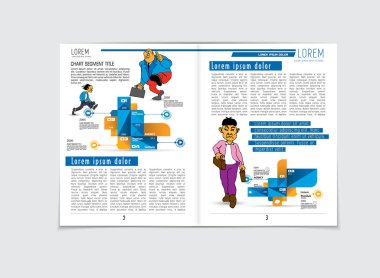 Şablon vektör tasarımı broşür, yıllık rapor veya dergi için kullanıma hazır