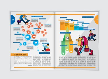 Şablon vektör tasarımı broşür, yıllık rapor veya dergi için kullanıma hazır