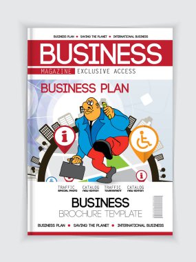 Şablon vektör tasarımı broşür, yıllık rapor veya dergi için kullanıma hazır 