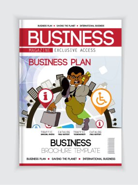 Şablon vektör tasarımı broşür, yıllık rapor veya dergi için kullanıma hazır 