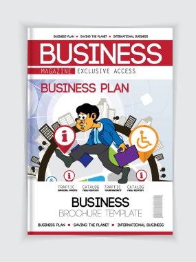 Şablon vektör tasarımı broşür, yıllık rapor veya dergi için kullanıma hazır 