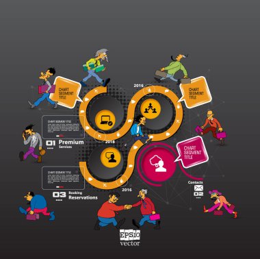 İş illüstrasyonu için bilgi vektörü ögeleri