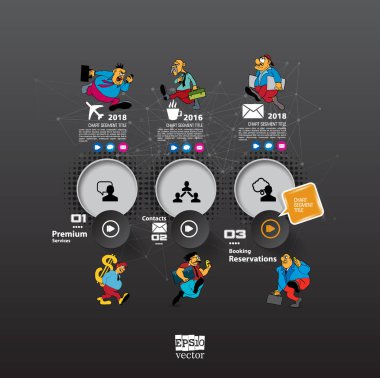 İş illüstrasyonu için bilgi vektörü ögeleri