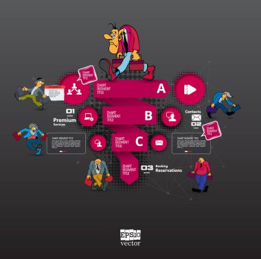 İş illüstrasyonu için bilgi vektörü ögeleri