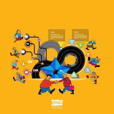 İş illüstrasyonu için bilgi vektörü ögeleri