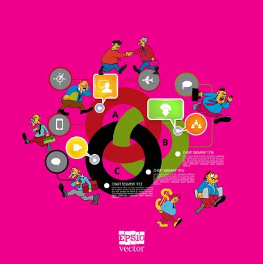 İş illüstrasyonu için bilgi vektörü ögeleri