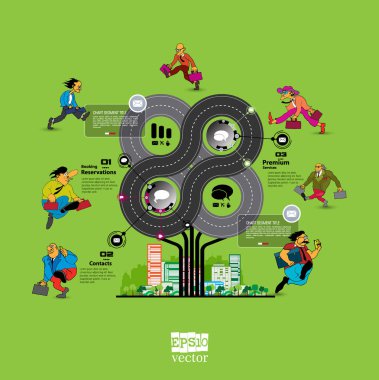 İş illüstrasyonu için bilgi vektörü ögeleri