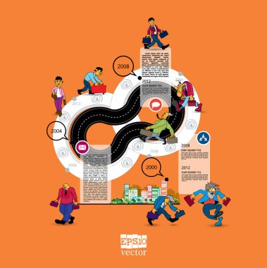 İş illüstrasyonu için bilgi vektörü ögeleri