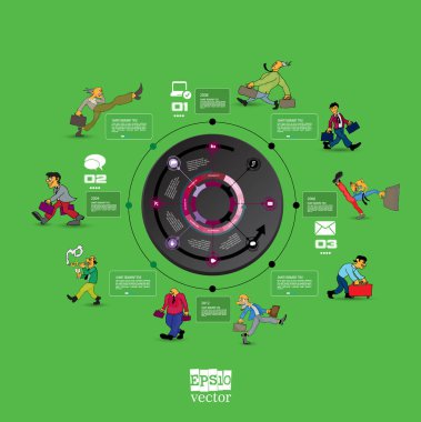 İş illüstrasyonu için bilgi vektörü ögeleri