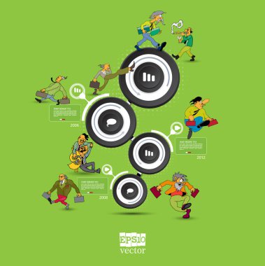 İş illüstrasyonu için bilgi vektörü ögeleri