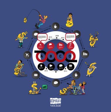 İş illüstrasyonu için bilgi vektörü ögeleri