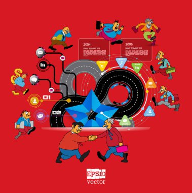 İş illüstrasyonu için bilgi vektörü ögeleri