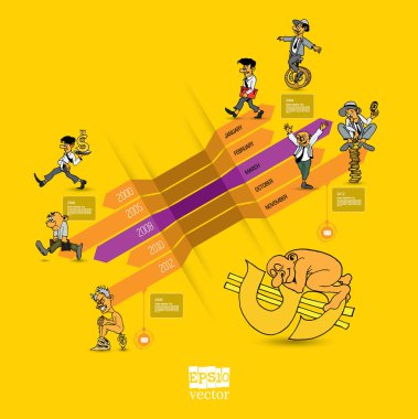 İş illüstrasyonu için bilgi vektörü ögeleri