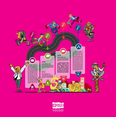 İş illüstrasyonu için bilgi vektörü ögeleri