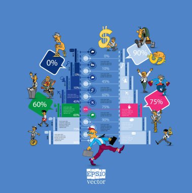 İş illüstrasyonu için bilgi vektörü ögeleri