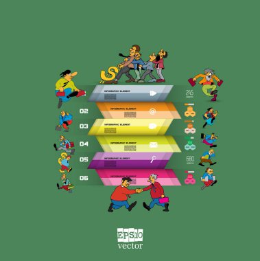 İş illüstrasyonu için bilgi vektörü ögeleri