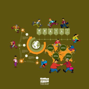 İş Infographic öğeleri veri görselleştirme vektör tasarımı